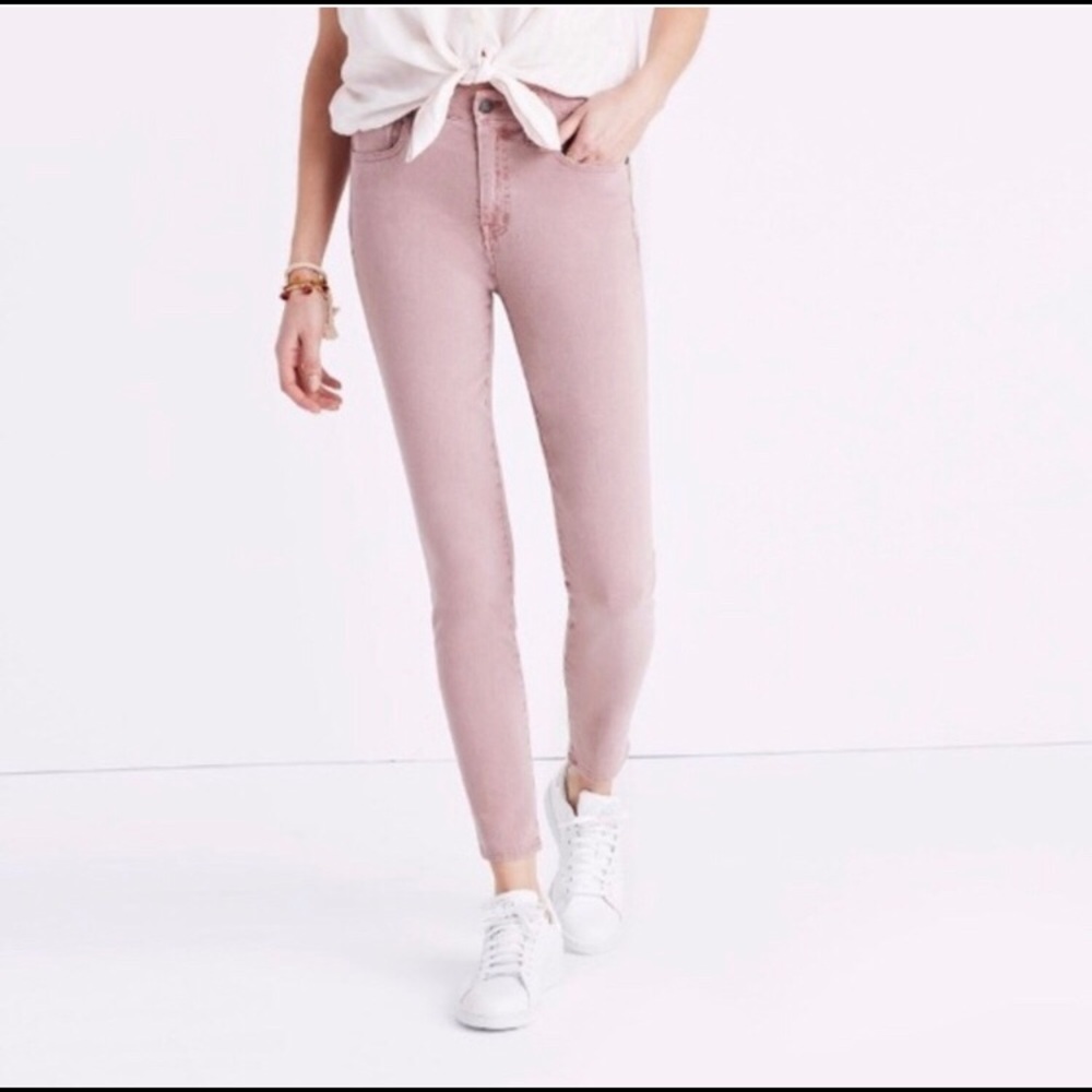 Dust Pink Madewell 9” high riser skinny Skinny